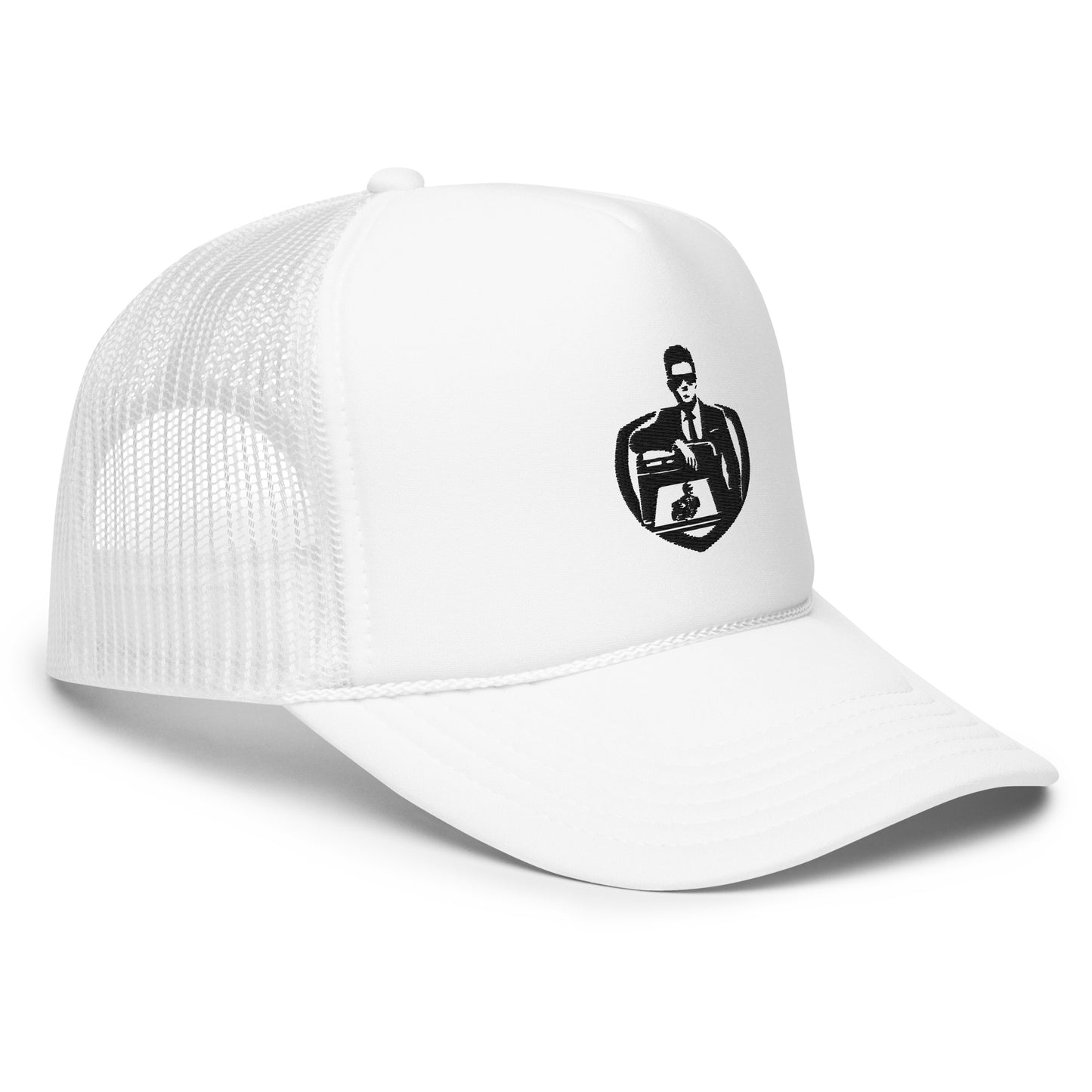 Black Logo - A Guy With A Printer Foam trucker hat - A Guy With A Printer