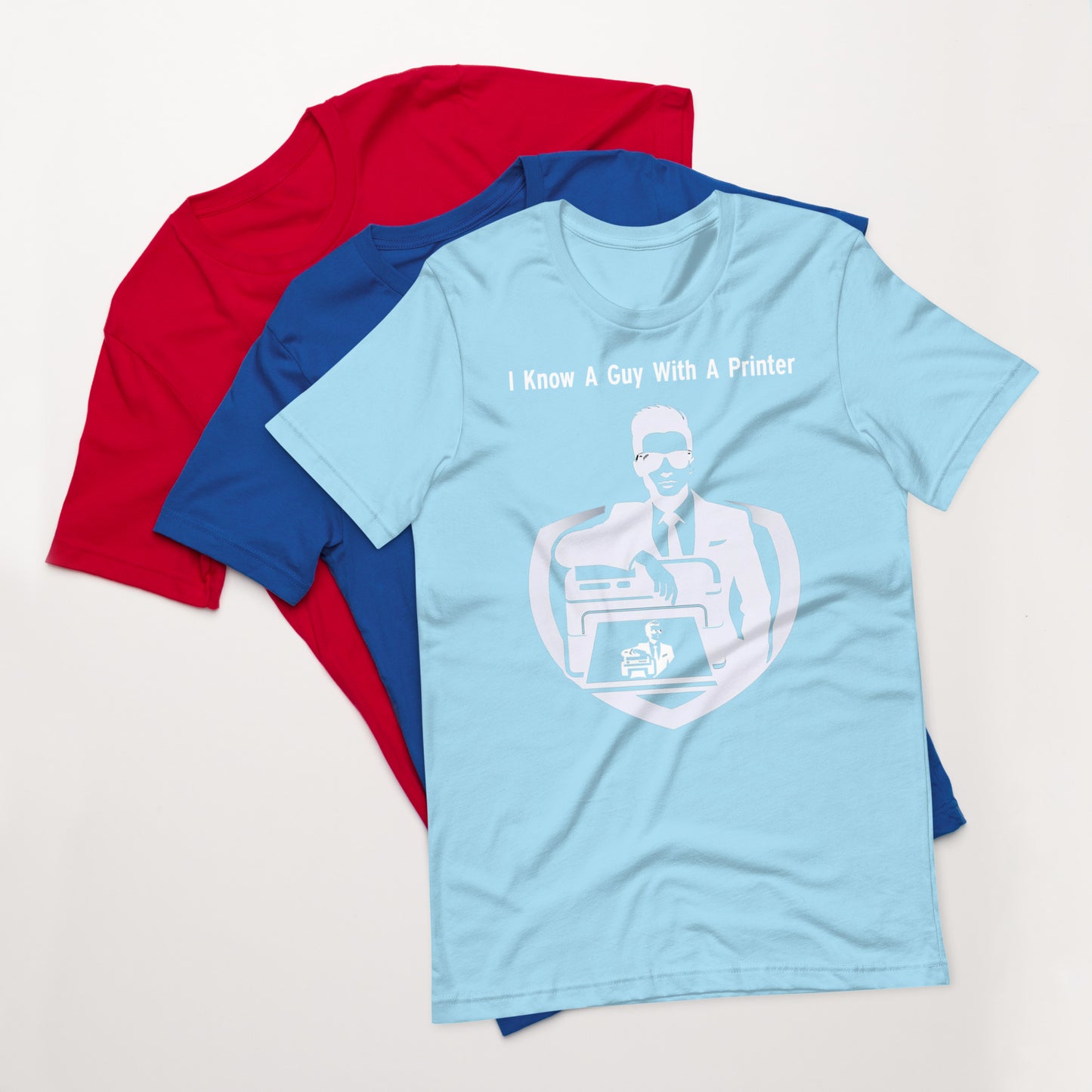 White Logo - A Guy With A Printer Men's / Unisex T-shirt - A Guy With A Printer