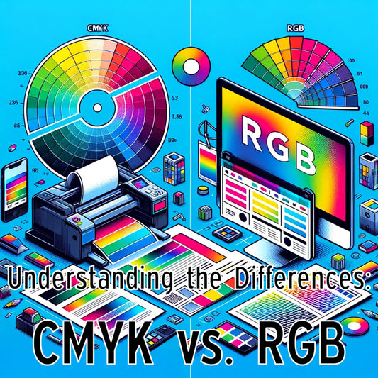 Visual Representation of CMYK vs. RGB Color Models, Showcasing Half-Printed Paper in CMYK and a Digital Screen in RGB, Illustrating the Subtractive Mixing of CMYK and Additive Nature of RGB, deal for Beginners Learning About Color Models